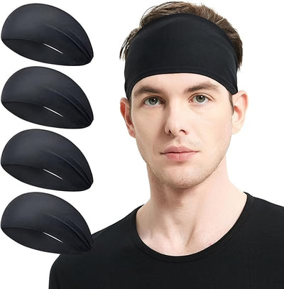 Mens Stretchy Headband for Football,Cycling,Basketball,Yoga,Fitness Workout Unisex Quick-Dry Sweatband