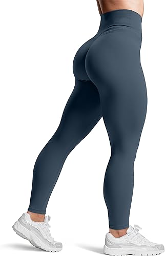 High Waisted Yoga Leggings for Women Butt Lifting Scrunch Tummy Control Buttery Soft Pants for Workout
