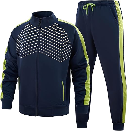 Men's Tracksuit Athletic Sports Casual Full Zip Sweatsuit