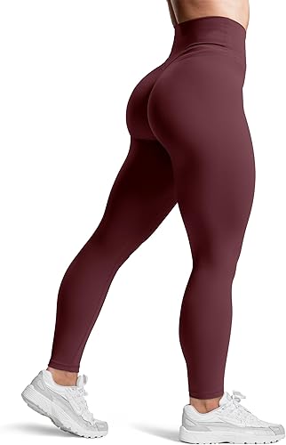 High Waisted Yoga Leggings for Women Butt Lifting Scrunch Tummy Control Buttery Soft Pants for Workout