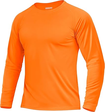 Men's UPF 50+ Sun Protection UV SPF Shirts Long Sleeve Lightweight Quick Dry Swim T-Shirts Rash Guard