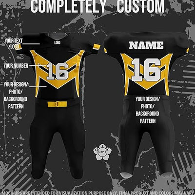 Custom Unisex Adult Youth Logo Color Football Uniform - Includes Jersey & Pants