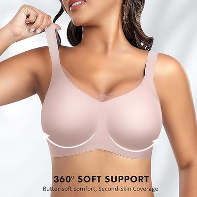 Wireless Bras for Women Mesh Crossover Bras Seamless Full Coverage No Underwire Comfortable Supportive Everyday Bra