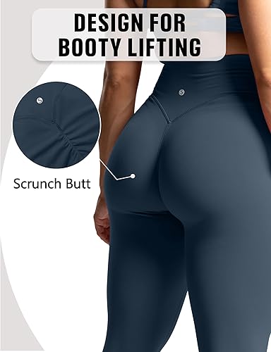 High Waisted Yoga Leggings for Women Butt Lifting Scrunch Tummy Control Buttery Soft Pants for Workout