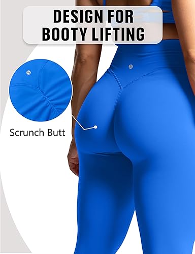 High Waisted Yoga Leggings for Women Butt Lifting Scrunch Tummy Control Buttery Soft Pants for Workout