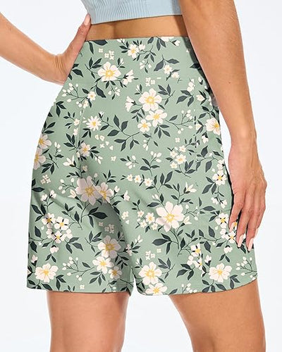 Women's 7 Shorts with Pockets High Waisted Stretch Athletic Long Shorts for Women Workout Casual
