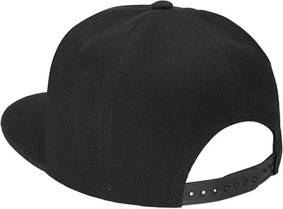 Classic Snapback Hat Cap Hip Hop Style Flat Bill Blank Solid Color Adjustable Size