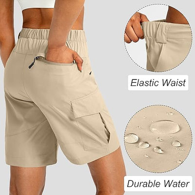 Women's 7" Hiking Cargo Shorts with Pockets Quick Dry Lightweight Shorts for Women Golf Casual