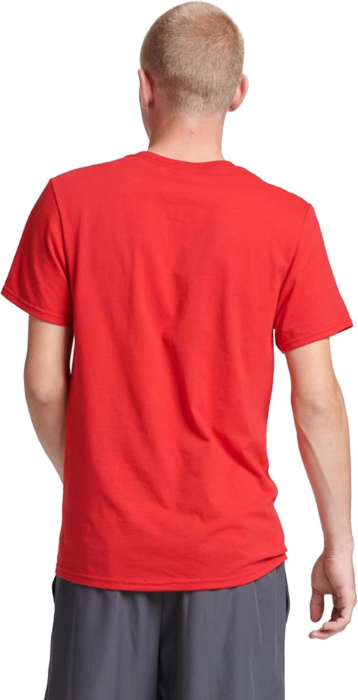 Athletic Men's Dri-Power Cotton Blend Short Sleeve Tees, Moisture Wicking, Odor Protection, UPF