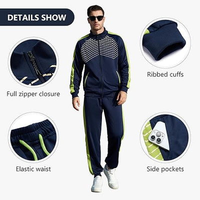 Men's Tracksuit Athletic Sports Casual Full Zip Sweatsuit
