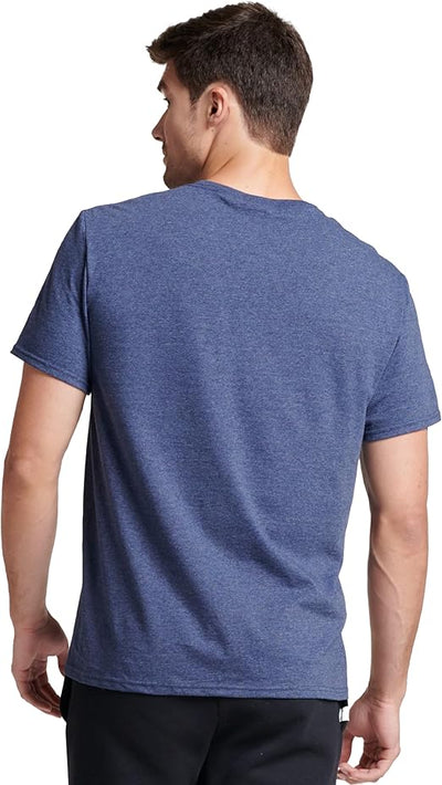 Athletic Men's Dri-Power Cotton Blend Short Sleeve Tees, Moisture Wicking, Odor Protection, UPF