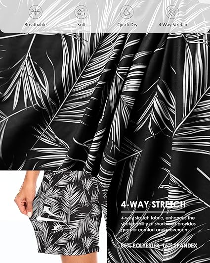 Women's 7 Shorts with Pockets High Waisted Stretch Athletic Long Shorts for Women Workout Casual