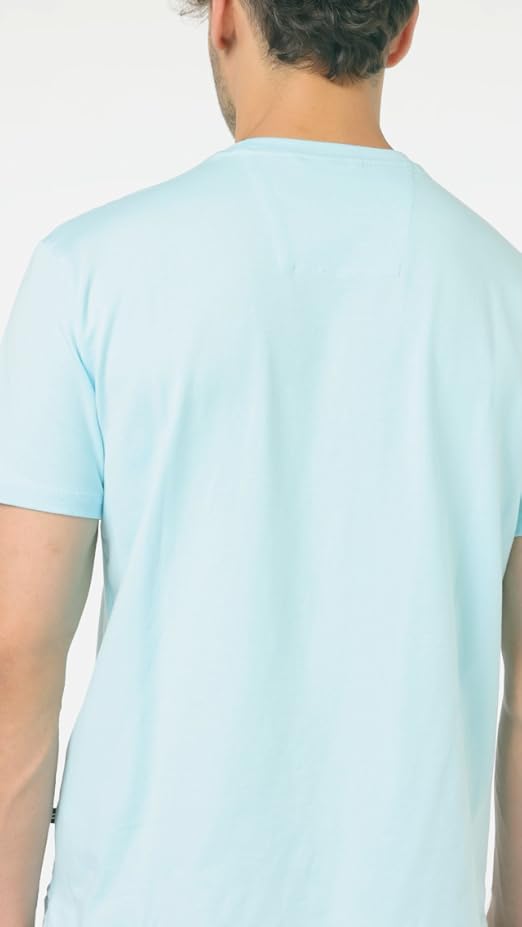 Men's Solid Crew Neck Short-Sleeve Pocket T-Shirt
