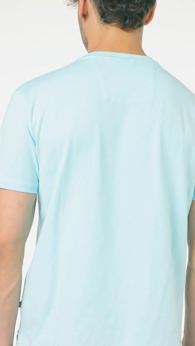 Men's Solid Crew Neck Short-Sleeve Pocket T-Shirt