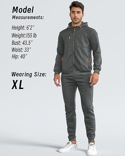 Hakjay Sweatsuits for Men 2 Piece Hoodie Men's Jogging Tracksuit Set Casual Athletic Long Sleeve Outfit Pullover Suit Set