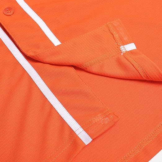 Pullonsy Blank Baseball Jersey for Men Women Full Button Up Short Sleeves Shirts Hip Hop Hipster Sports Uniforms
