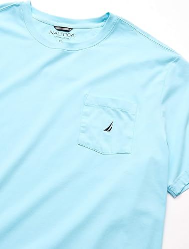 Men's Solid Crew Neck Short-Sleeve Pocket T-Shirt