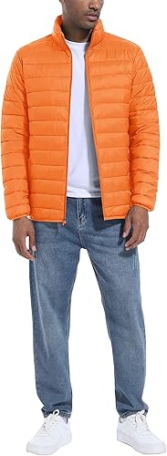 MAGCOMSEN Men's Bubble Jacket Lightweight Warm Winter Coats Water Repellent Windproof Insulated Jacket