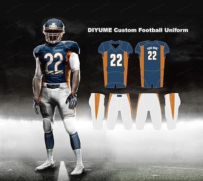 Custom Unisex Adult Youth Logo Color Football Uniform - Includes Jersey & Pants