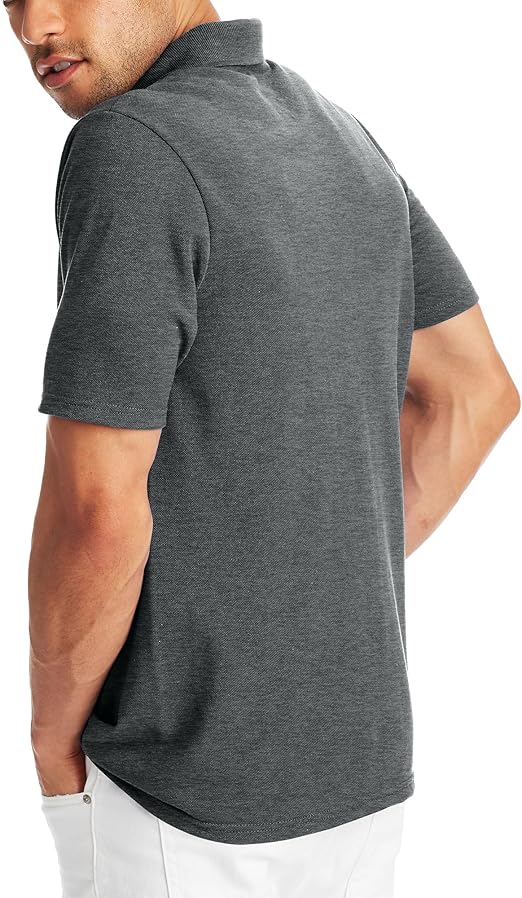 Hanes Men’s X-Temp Short Sleeve Polo Shirt, Midweight Men's Shirt