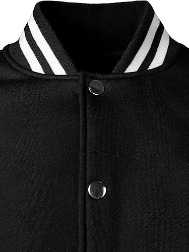 HOOD CREW Man’s Varsity Baseball Jacket Cotton Blend Letterman Jackets