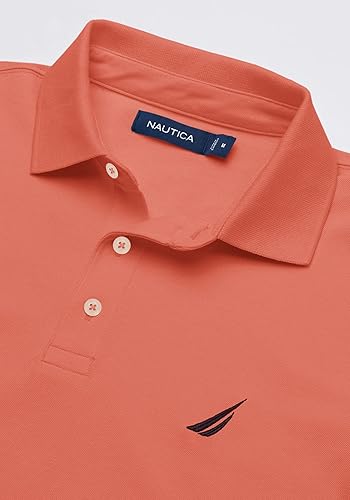 Nautica Men's Short Sleeve Solid Stretch Polo Shirt
