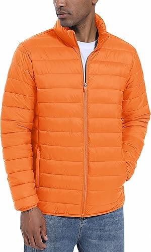 MAGCOMSEN Men's Bubble Jacket Lightweight Warm Winter Coats Water Repellent Windproof Insulated Jacket