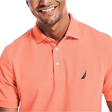 Nautica Men's Short Sleeve Solid Stretch Polo Shirt