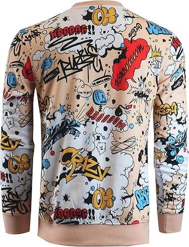Screenshotbrand Mens Urban Hip Hop Premium Fleece - Pullover Active Urbanwear Street Fashion Crew Neck Sweatshirt